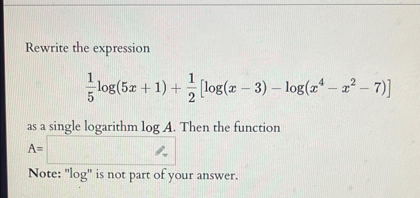 Log X 3 Log X 4
