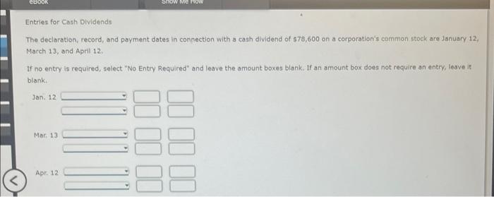 Solved The declaration, record, and payment dates in | Chegg.com