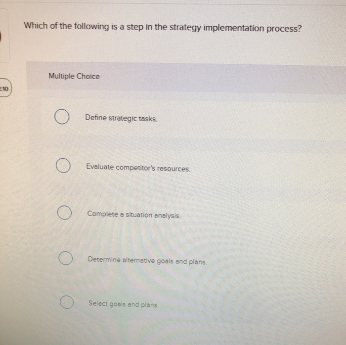 Solved Which of the following is a step in the strategy | Chegg.com