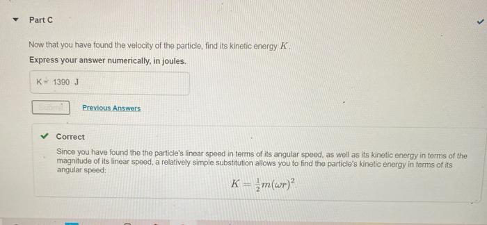 Solved Part D The kinetic energy of a rotating body is | Chegg.com