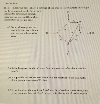Solved Question twoThe accompanying figure shows a network | Chegg.com