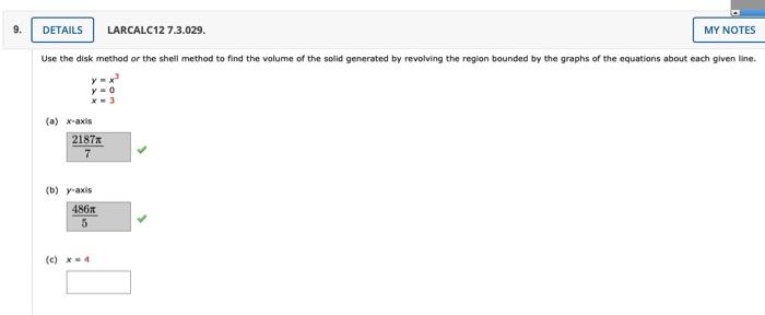 Solved Use the disk method or the shell method to find the | Chegg.com