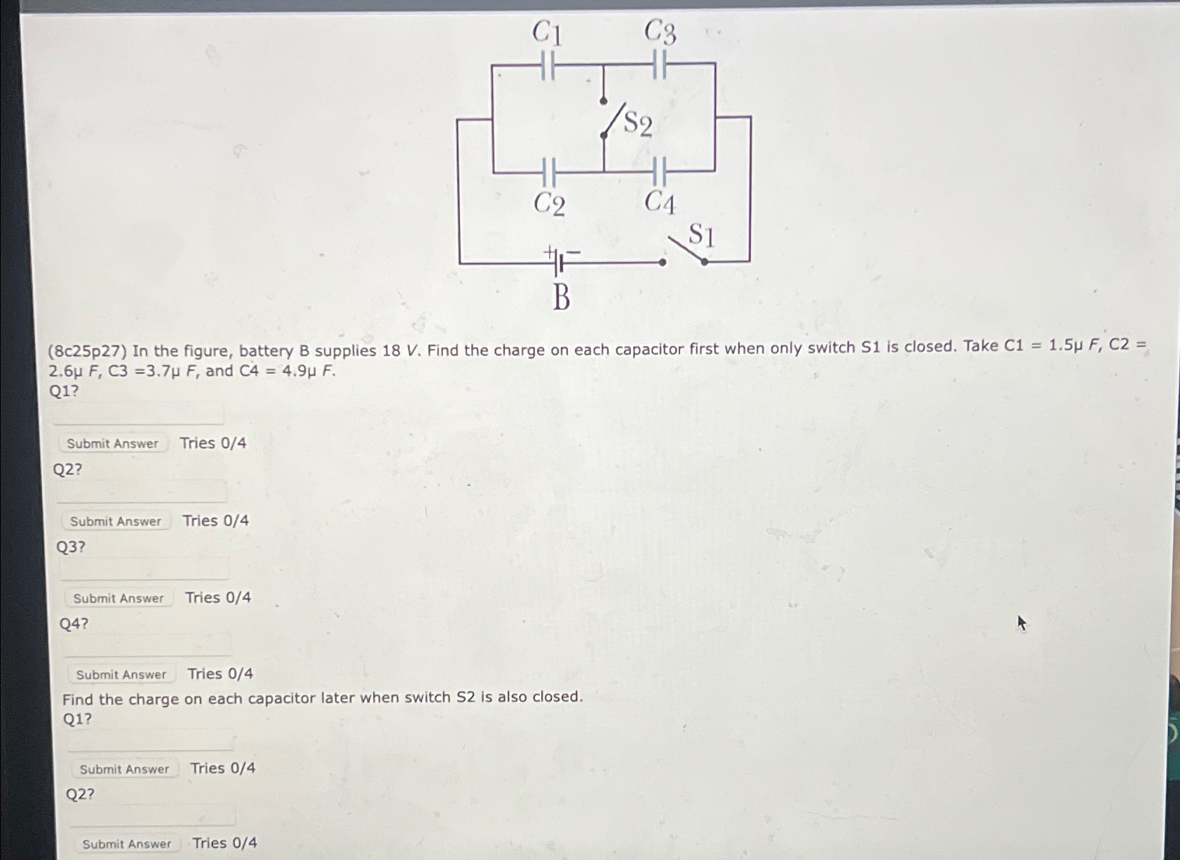 Solved (8c25p27) ﻿In The Figure, Battery B Supplies 18V. | Chegg.com