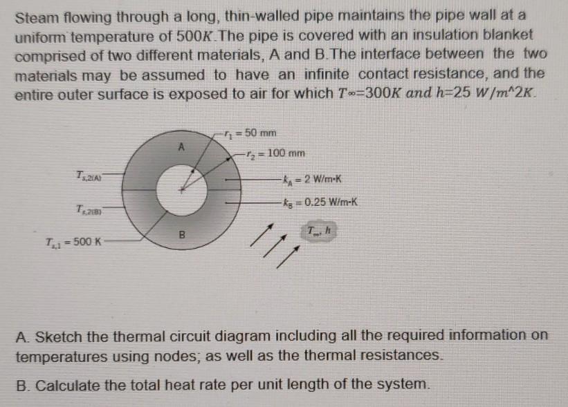 solved-steam-flowing-through-a-long-thin-walled-pipe-chegg