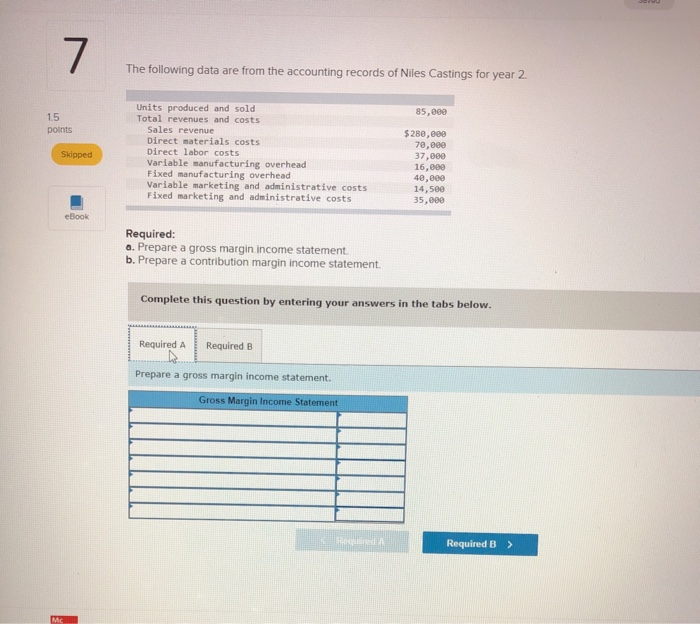 Solved 7 The Following Data Are From The Accounting Records | Chegg.com