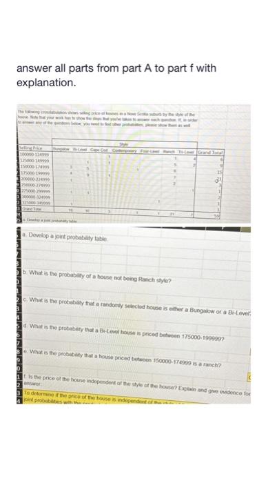 Solved answer all parts from part A to part f with | Chegg.com
