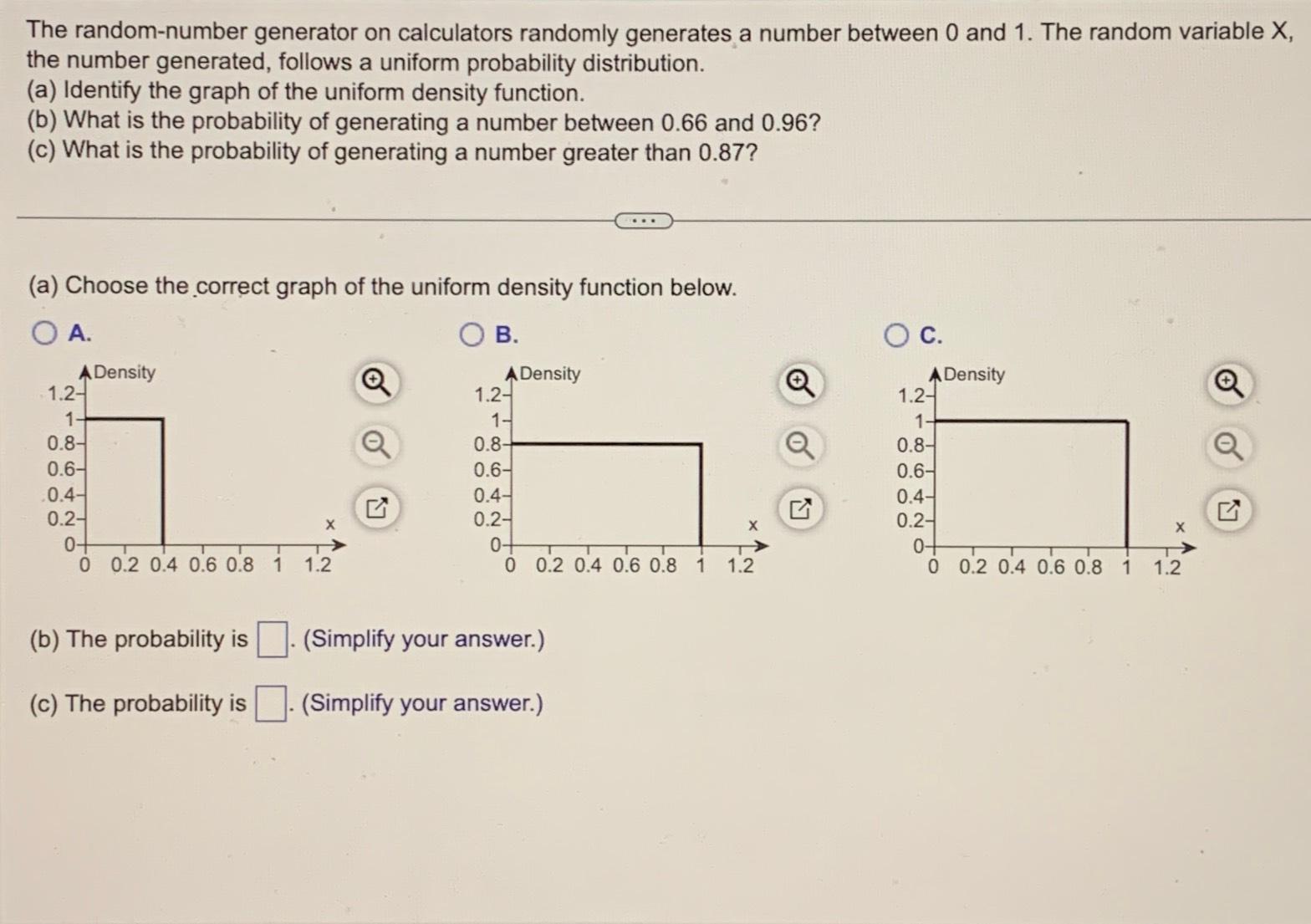 Solved The Random-number Generator On Calculators Randomly | Chegg.com