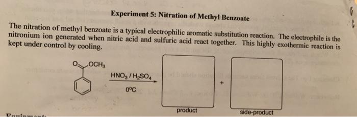 Solved 6 Experiment 5: Nitration of Methyl Benzoate The | Chegg.com
