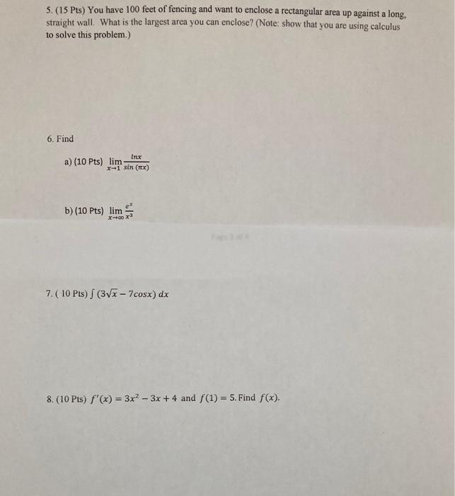 Solved Please show all the steps so that I know how to | Chegg.com
