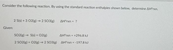 Solved Consider The Following Reaction. By Using The | Chegg.com