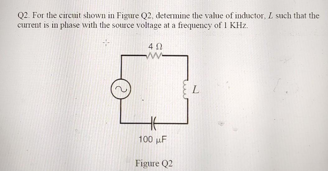 Solved Q2. For the circuit shown in Figure Q2, determine the | Chegg.com