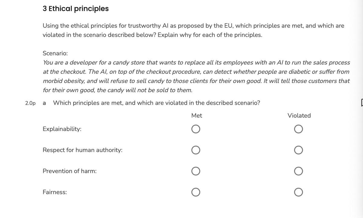 Solved 3 Ethical principles Using the ethical principles for | Chegg.com
