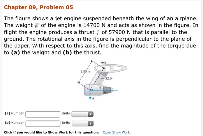 Solved Chapter 09, Problem 05 The figure shows a jet engine | Chegg.com