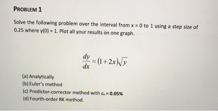Solved PROBLEM 1 Solve the following problem over the | Chegg.com