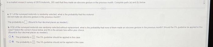 Solved The frocosesty r. (Round to fout decral places as | Chegg.com