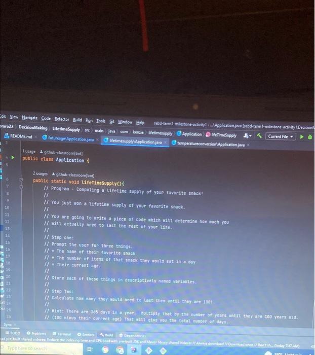 Solved stuck on what to do for this java code and how to | Chegg.com