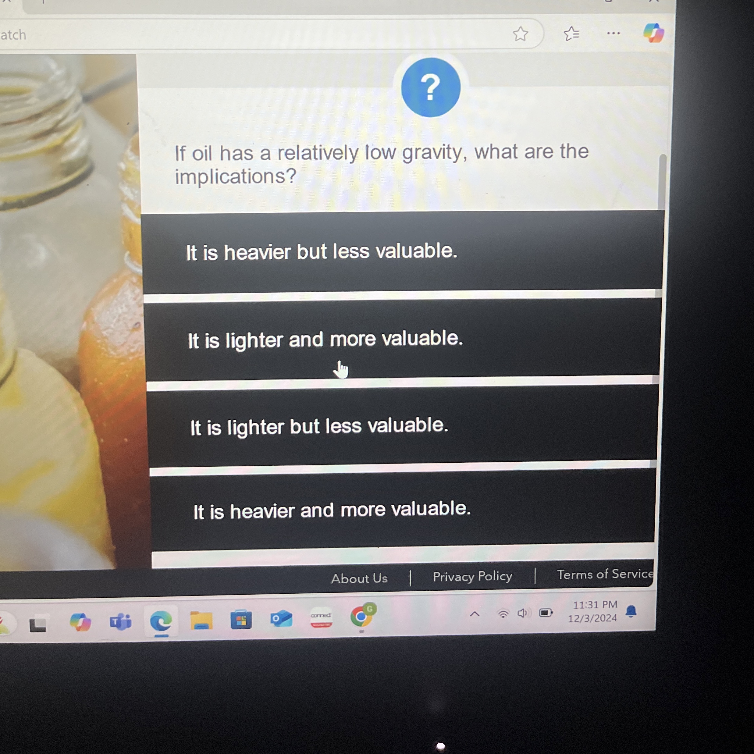 Solved If oil has a relatively low gravity, what are the | Chegg.com