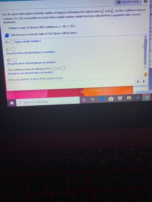 Solved Question Help Use the given information to find the | Chegg.com