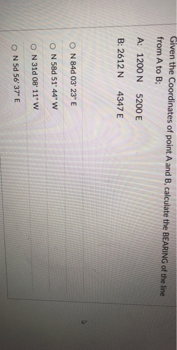 Solved Given the Coordinates of point A and B, calculate the | Chegg.com
