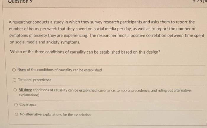 Solved A researcher conducts a study in which they survey | Chegg.com