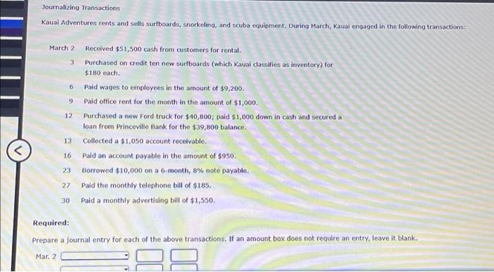 solved-journalizing-transactions-kauai-adventures-rents-and-chegg