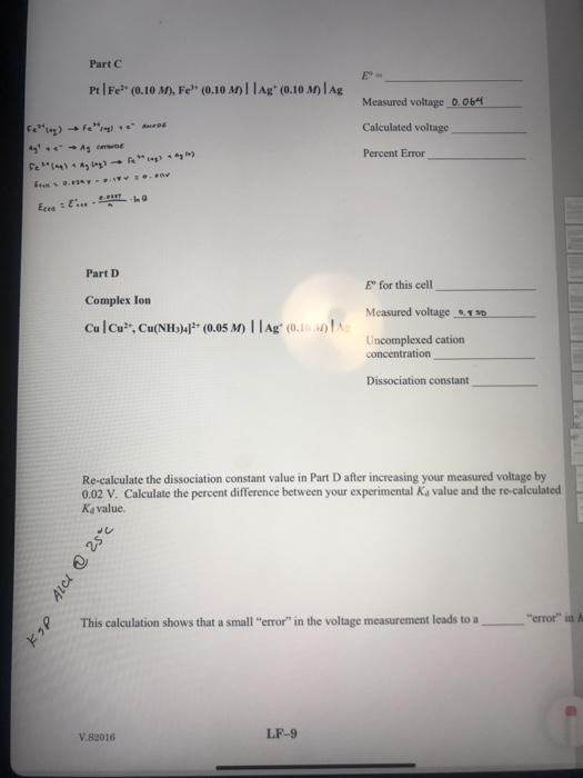 Solved Report your results for each part of the experiment | Chegg.com