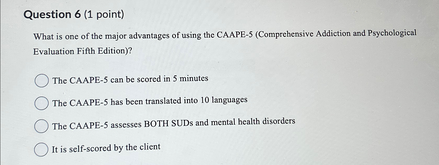 Solved Question 6 (1 ﻿point)What is one of the major | Chegg.com