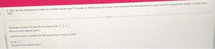Solved In 1903, the life expectancy of males in a certain | Chegg.com