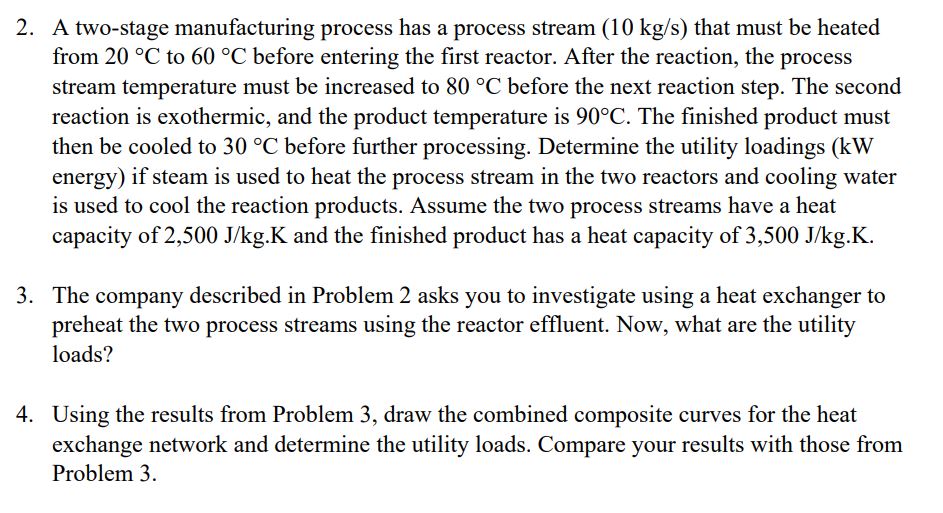 Solved by an EXPERT A two-stage manufacturing process has a process ...
