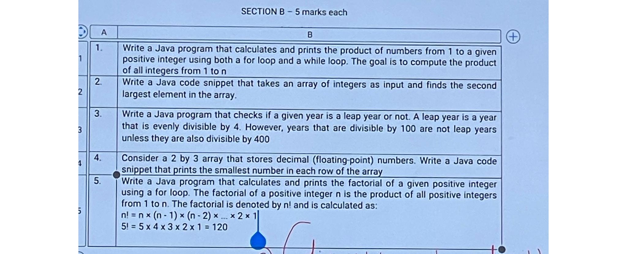 Solved SECTION B - 5 ﻿marks | Chegg.com