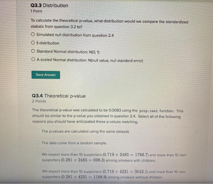 Solved Q3.1 Standard errors 1 Point Identify the correct | Chegg.com