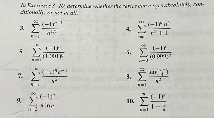 Solved In Exercises 3-10, determine whether the series | Chegg.com