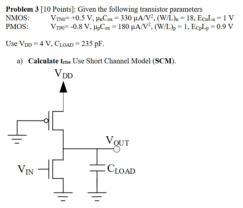 Solved Problem 3 [10 ﻿Points]: Given the following | Chegg.com