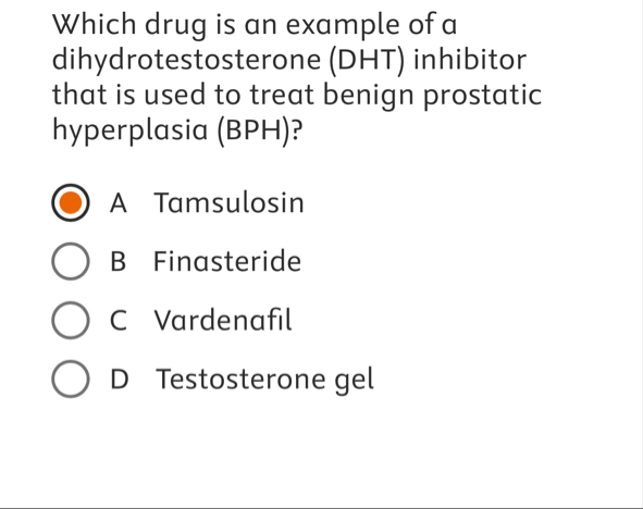 Solved Which drug is an example of a dihydrotestosterone | Chegg.com