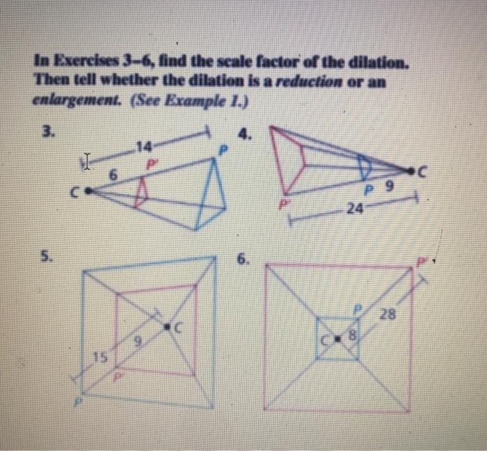 Solved In Exercises 36, find the scale factor of the