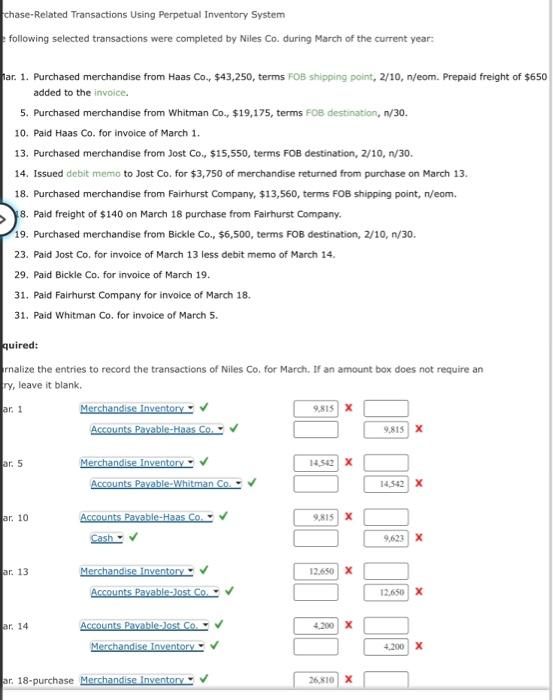 Solved chase-Related Transactions Using Perpetual Inventory | Chegg.com