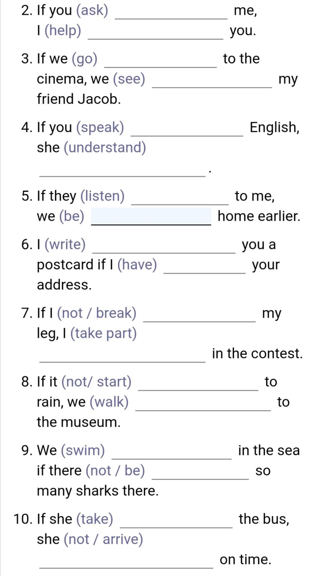 Conditional sentences