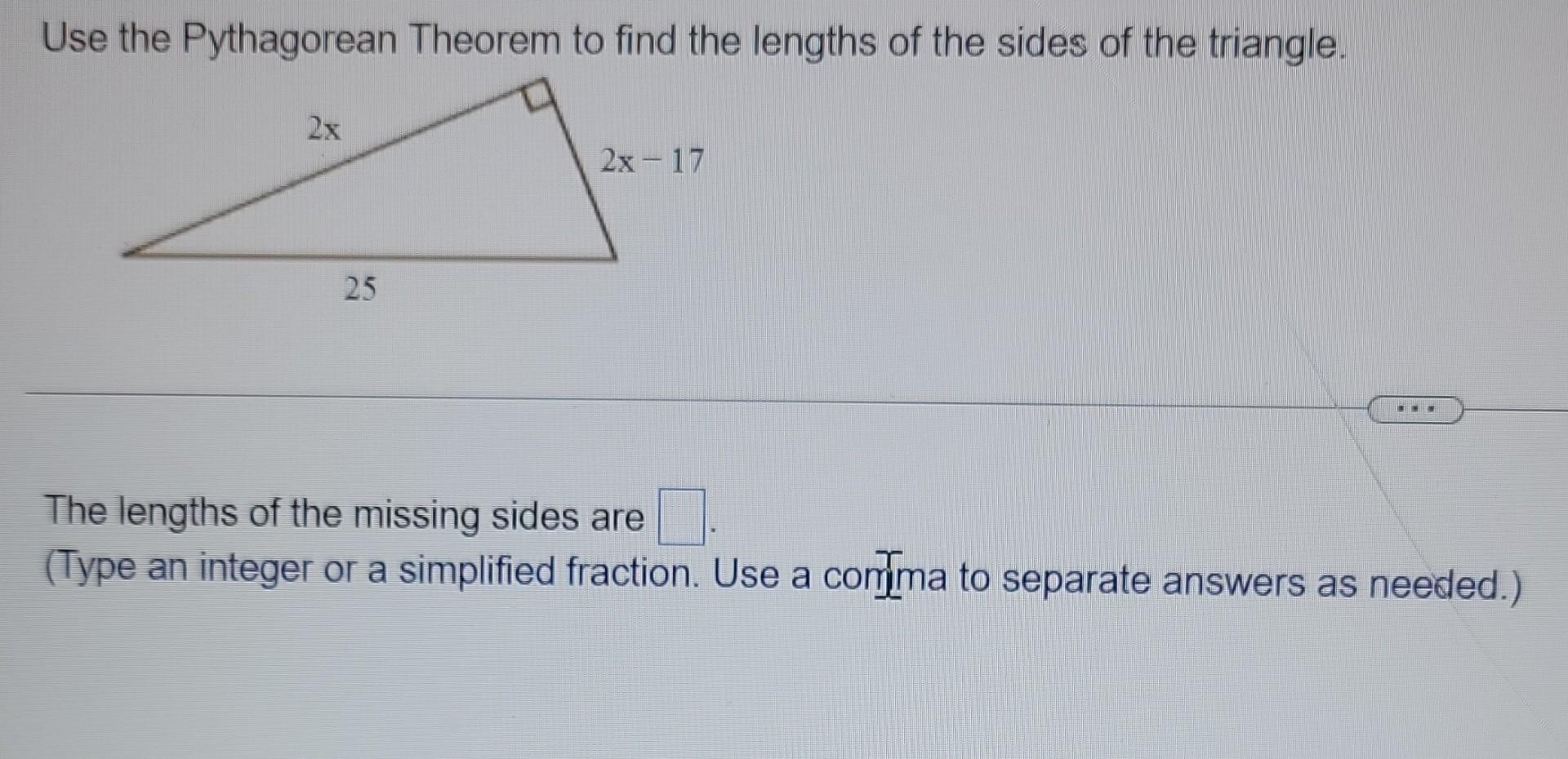 Solved Use The Pythagorean Theorem To Find The Lengths Of Chegg Solved Use The Pythagorean Theorem To Find The Lengths Of Chegg