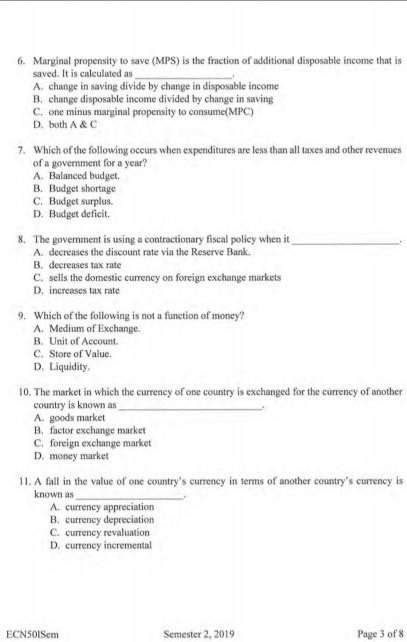 Solved Section A Multiple Choice (15 Marks) There are 15 | Chegg.com