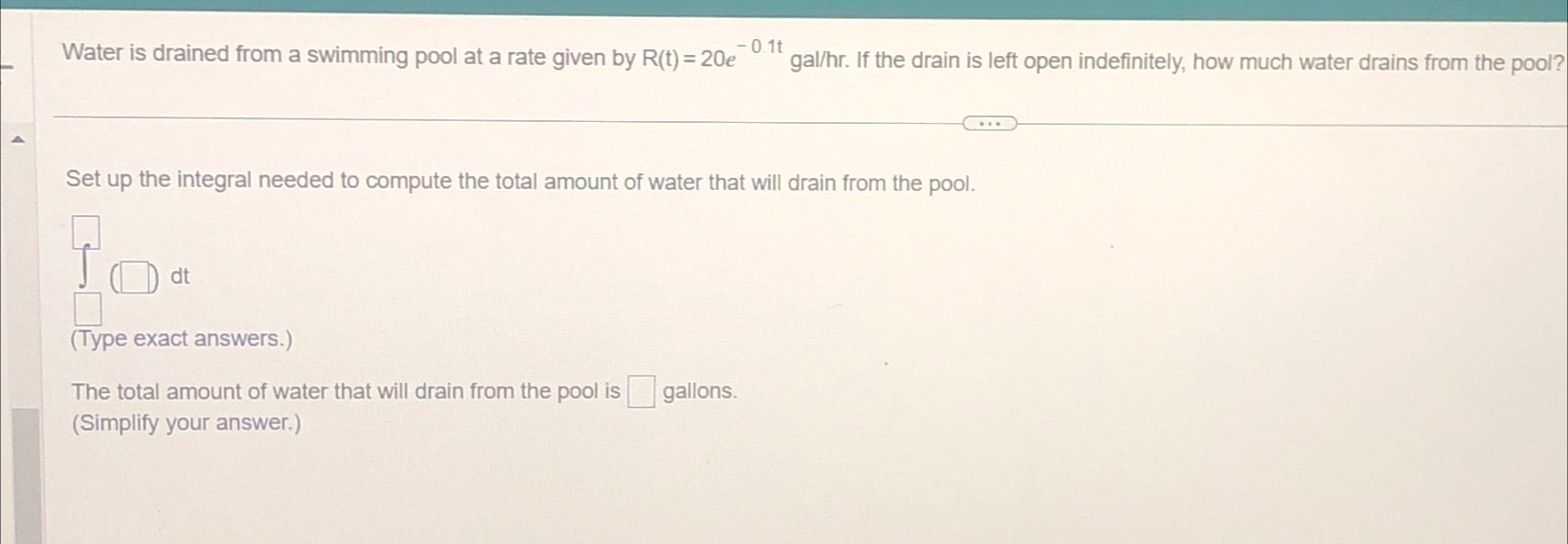 Solved Water is drained from a swimming pool at a rate given | Chegg.com