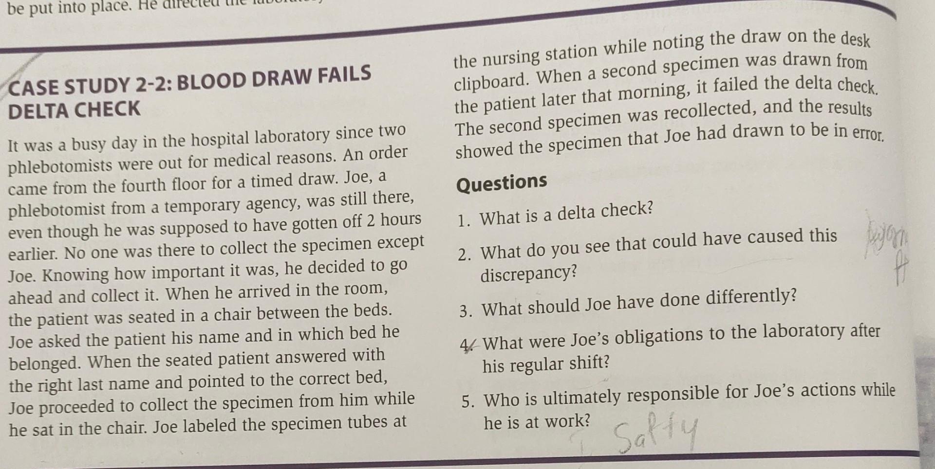 case study 2 2 blood draw fails delta check