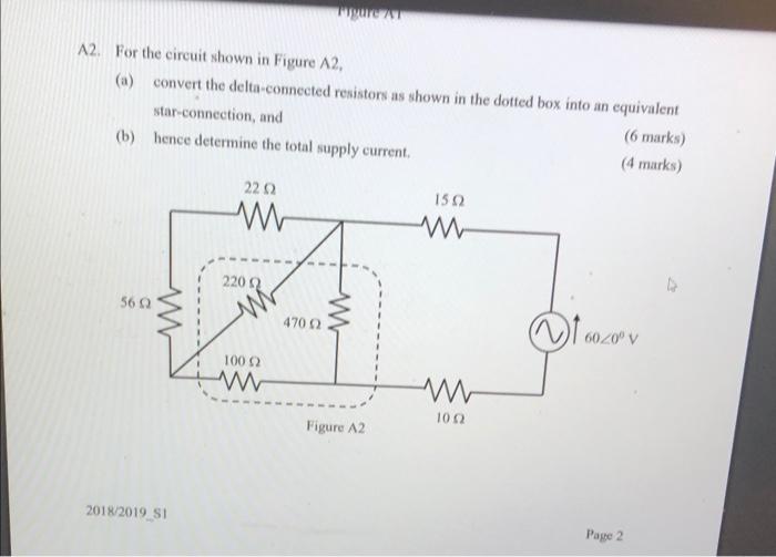 Solved TUTUA A2. For the circuit shown in Figure A2, (a) | Chegg.com