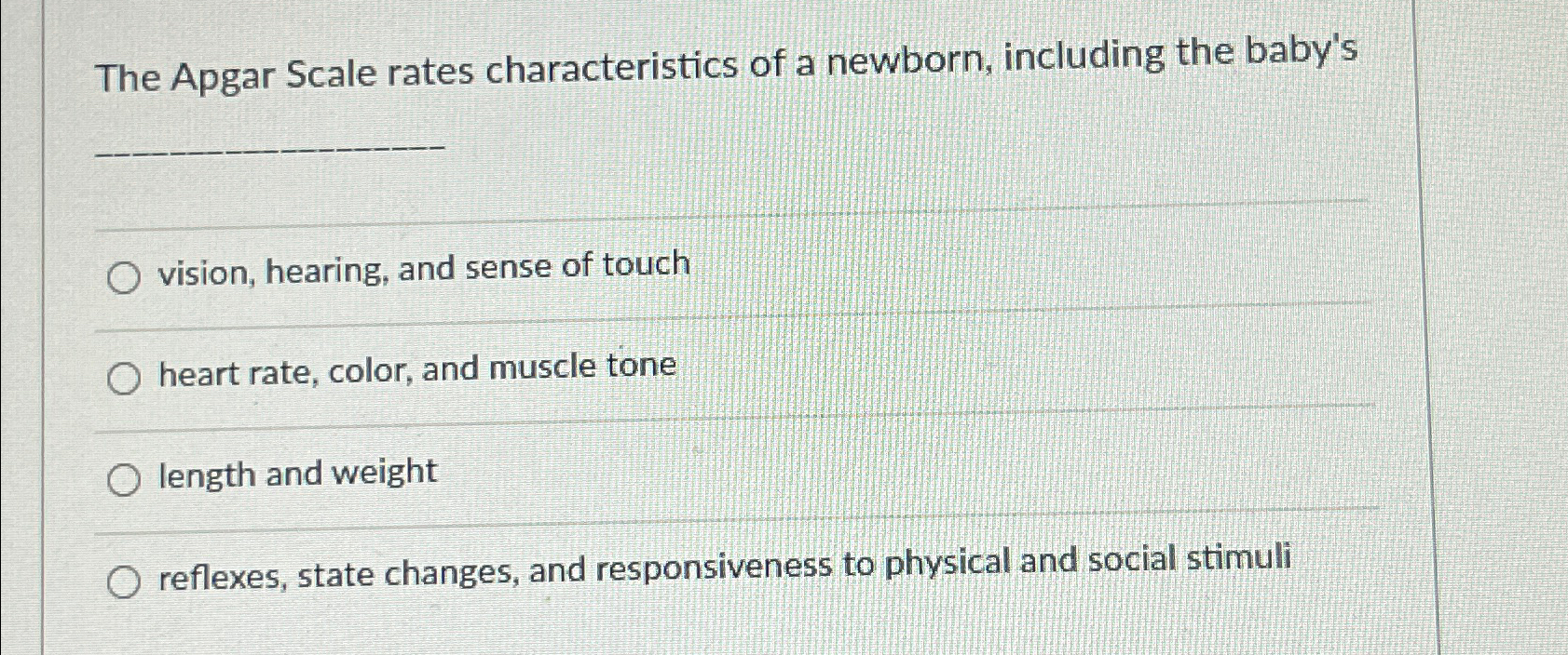 Physical Characteristics of a Newborn Baby