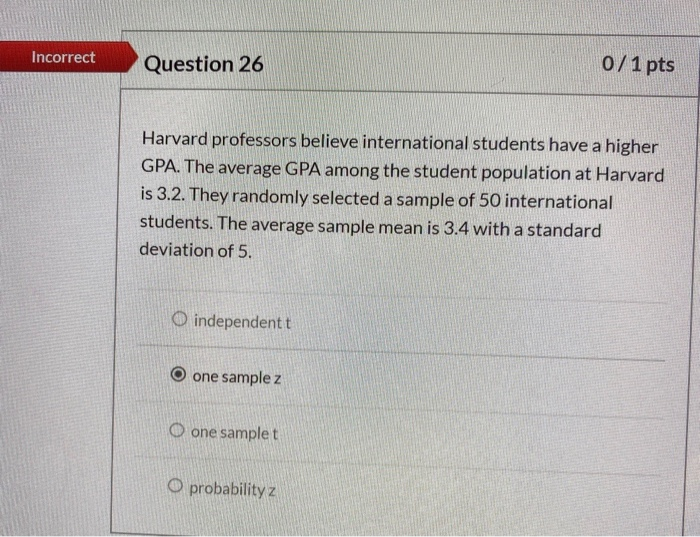 Solved Incorrect Question 26 0 / 1 pts Every year in