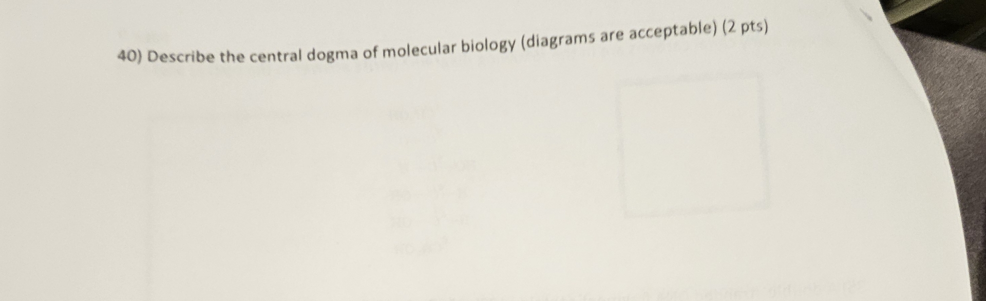 Solved Describe the central dogma of molecular biology | Chegg.com