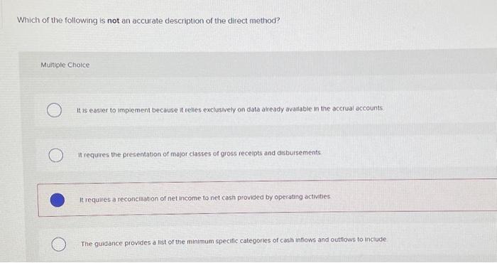 Solved Which of the following is an acceptable accounting | Chegg.com