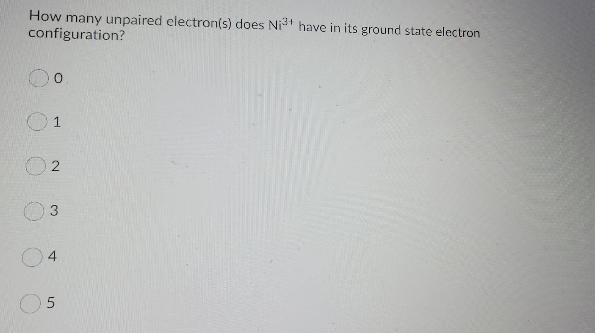 no of unpaired electron in ni2