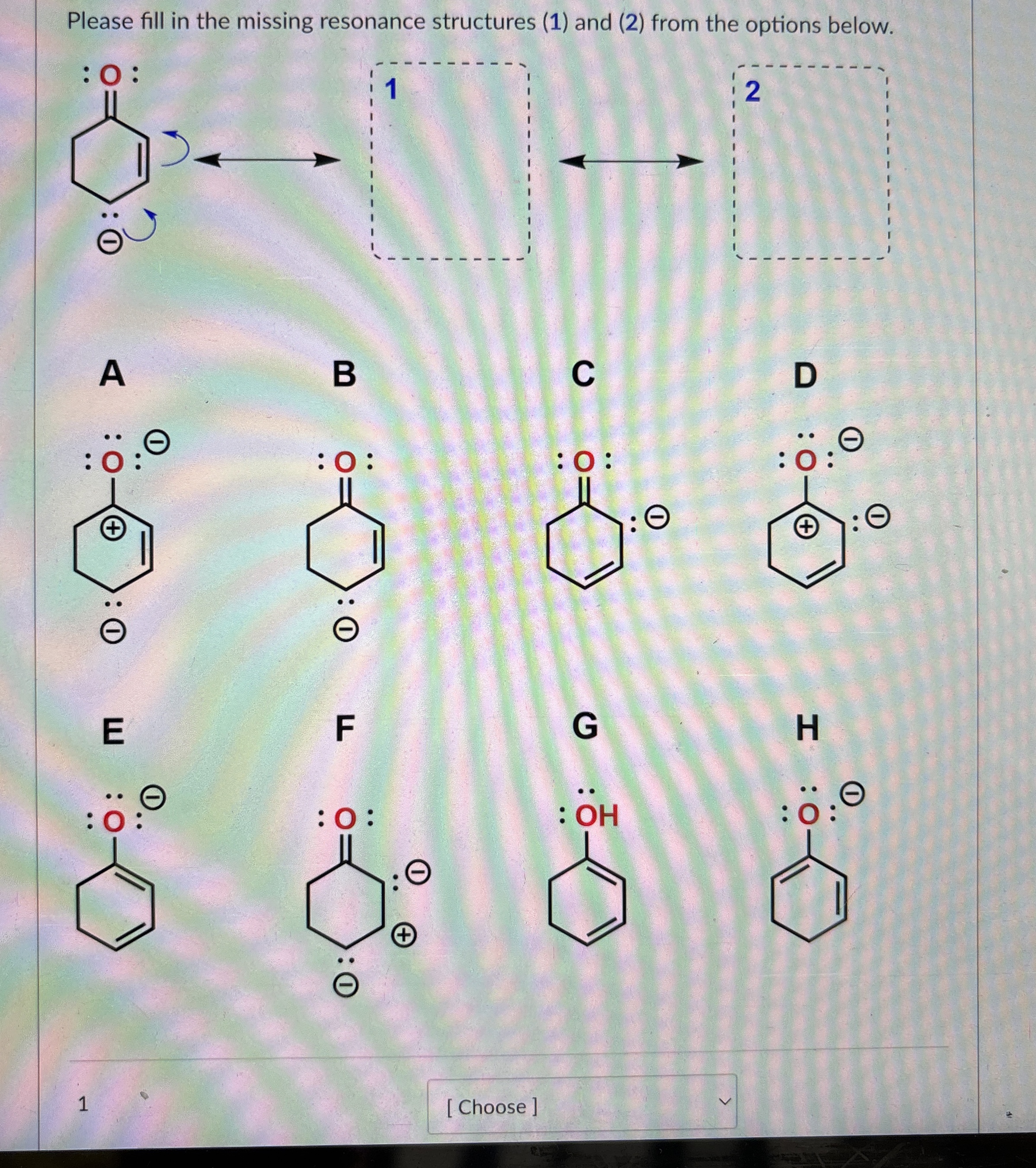 Solved Please fill in the missing resonance structures (1) | Chegg.com