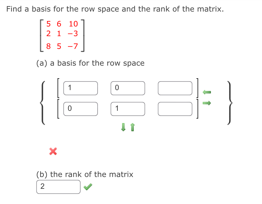 Solved Find a basis for the row space and the rank of the | Chegg.com