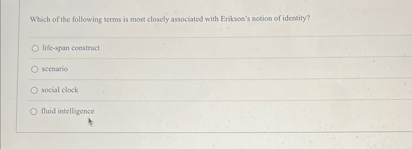 Solved Which of the following terms is most closely | Chegg.com